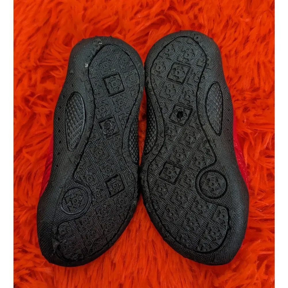 Sintetico Kids Red Velcro Swimming Pool River Water Shoes Socks Small 5/6